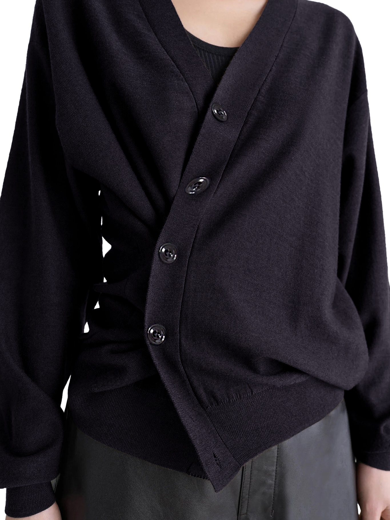 [LEMAIRE] Cardigan FW26 PO0052LK1063BK999 BLACK