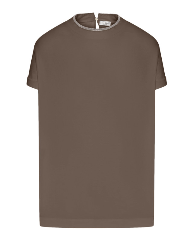 [Brunello Cucinelli] T-shirts Short Sleeve FW26 M0T18BD200C8705 CHOCOLATE