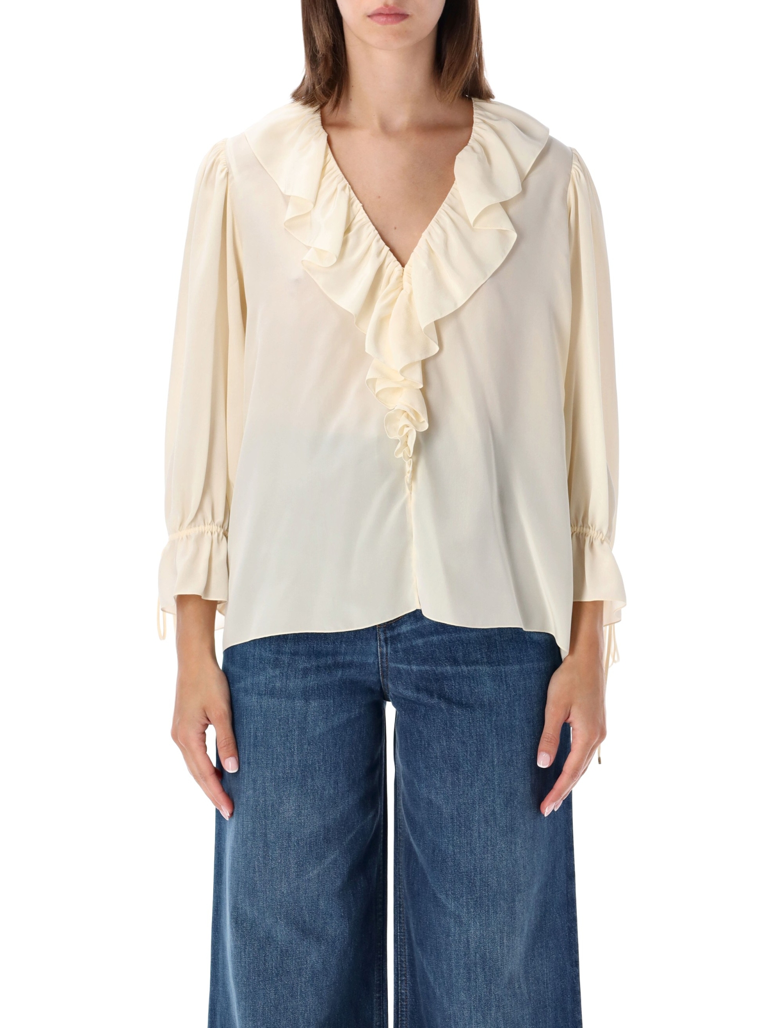 [Chloe] Shirts Long Sleeve FW26 CH26AHT72005114