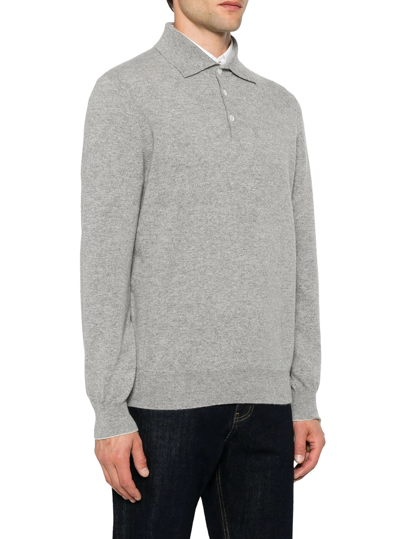 [Brunello Cucinelli] Knitwear FW26 M2200295CY162 LIGHT GREY SABBIA