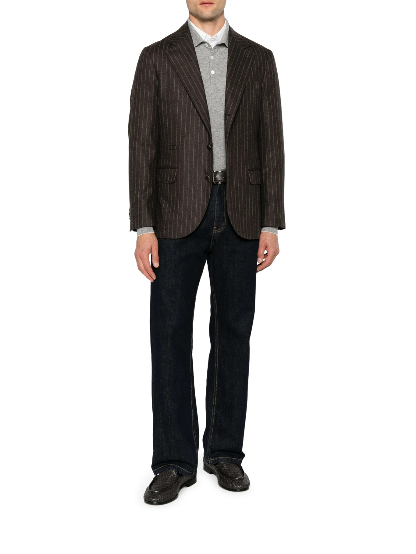 [Brunello Cucinelli] Knitwear FW26 M2200295CY162 LIGHT GREY SABBIA