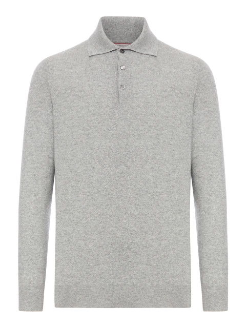 [Brunello Cucinelli] Knitwear FW26 M2200295CY162 LIGHT GREY SABBIA