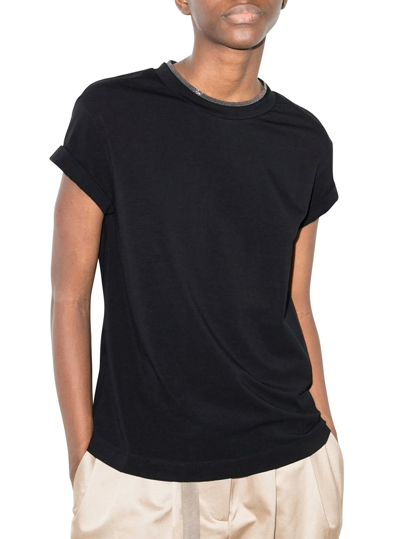 [Brunello Cucinelli] T-shirts Short Sleeve FW26 M0T18BD200C101 BLACK