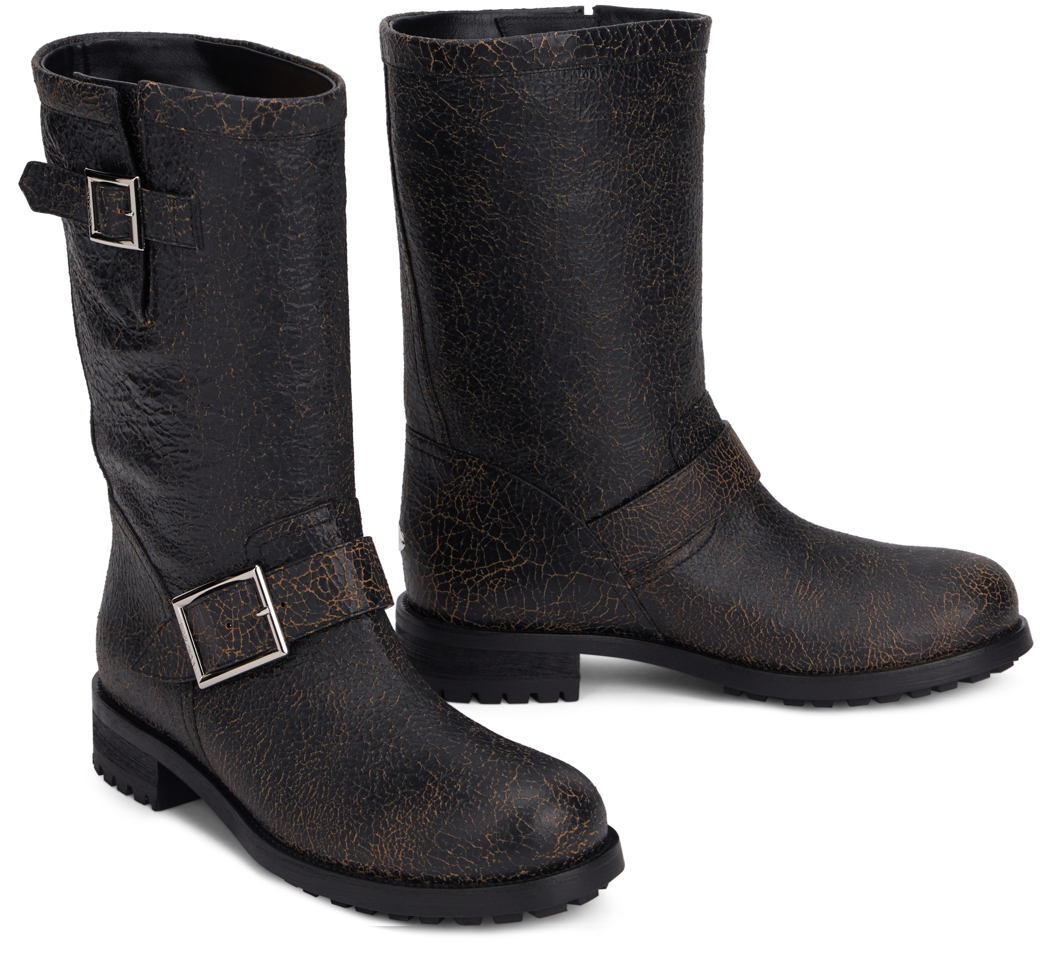 [Jimmy Choo] Ankle Boots FW26 BIKERMIDCTH_BLACKTOFFEE