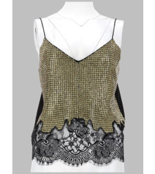 [Self-portrait] Tank top FW25 AW25-050T-CH_CHAMPAGNE