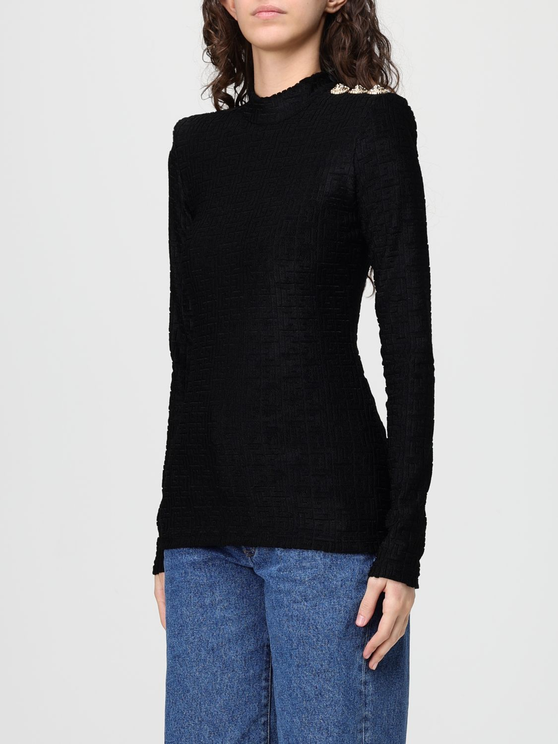 [Balmain] T-shirts Long Sleeve SS26 GF1AR962JL42 0PA