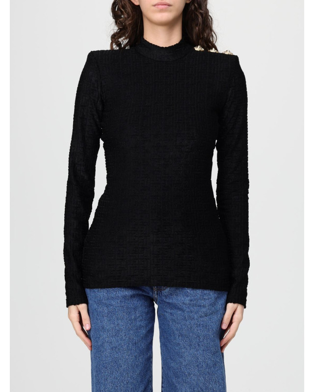 [Balmain] T-shirts Long Sleeve SS26 GF1AR962JL42 0PA