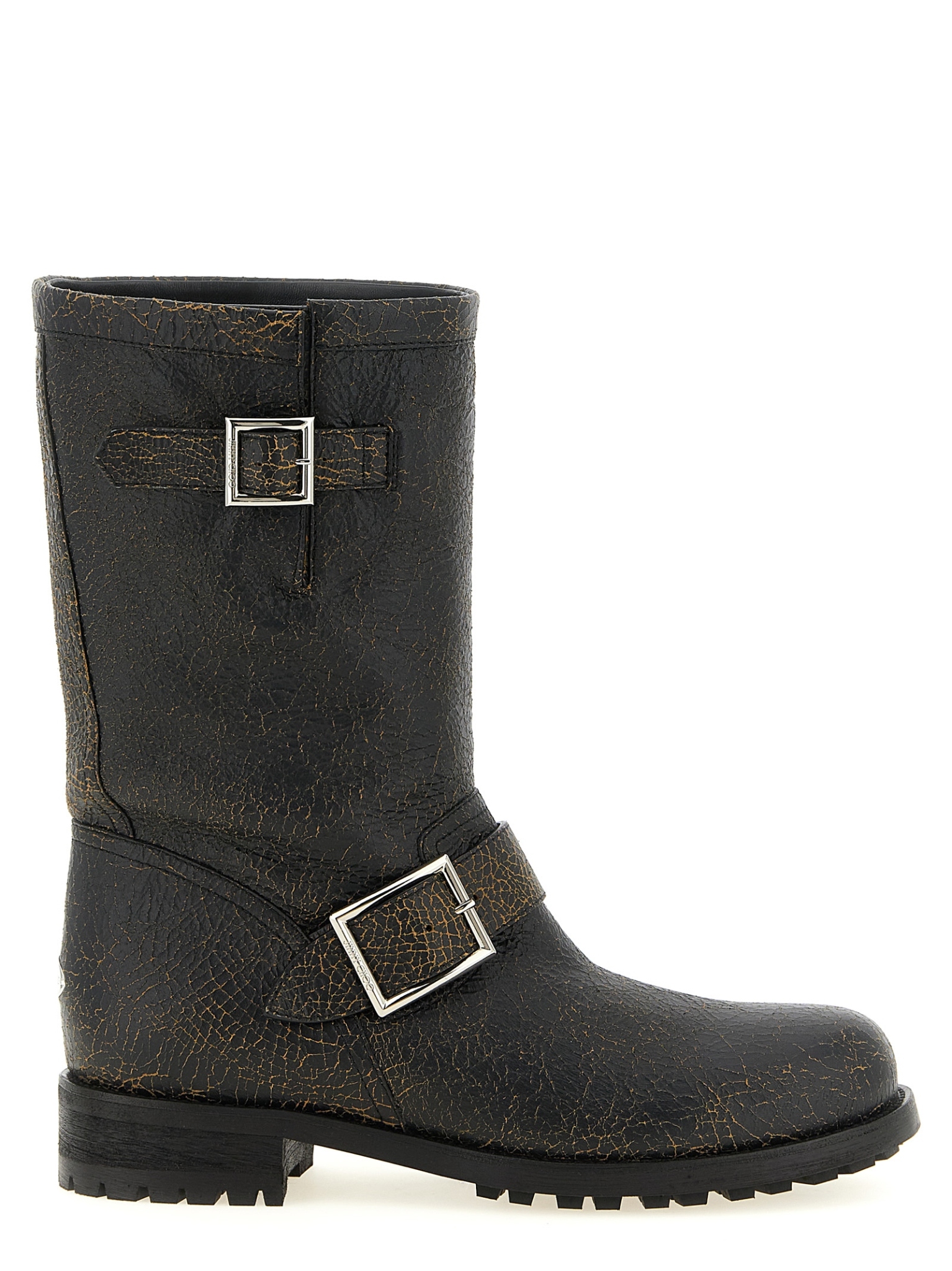 [Jimmy Choo] Boots FW26 BIKERMIDCTHBLACKTOFFEE