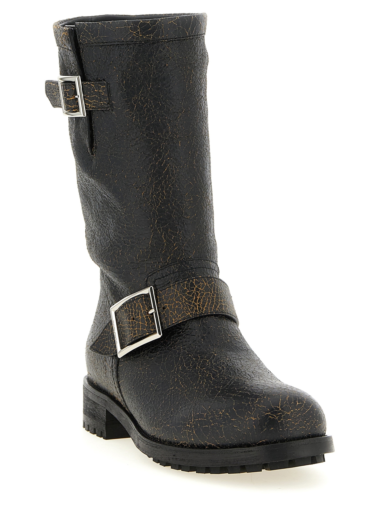 [Jimmy Choo] Boots FW26 BIKERMIDCTHBLACKTOFFEE