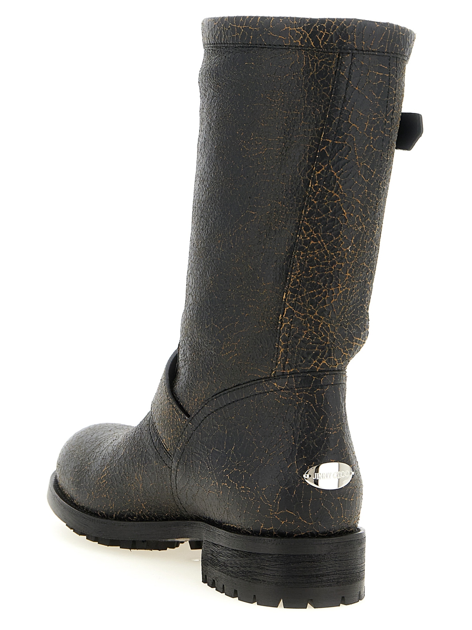 [Jimmy Choo] Boots FW26 BIKERMIDCTHBLACKTOFFEE