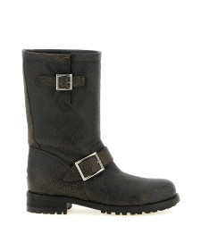 [Jimmy Choo] Boots FW26 BIKERMIDCTHBLACKTOFFEE