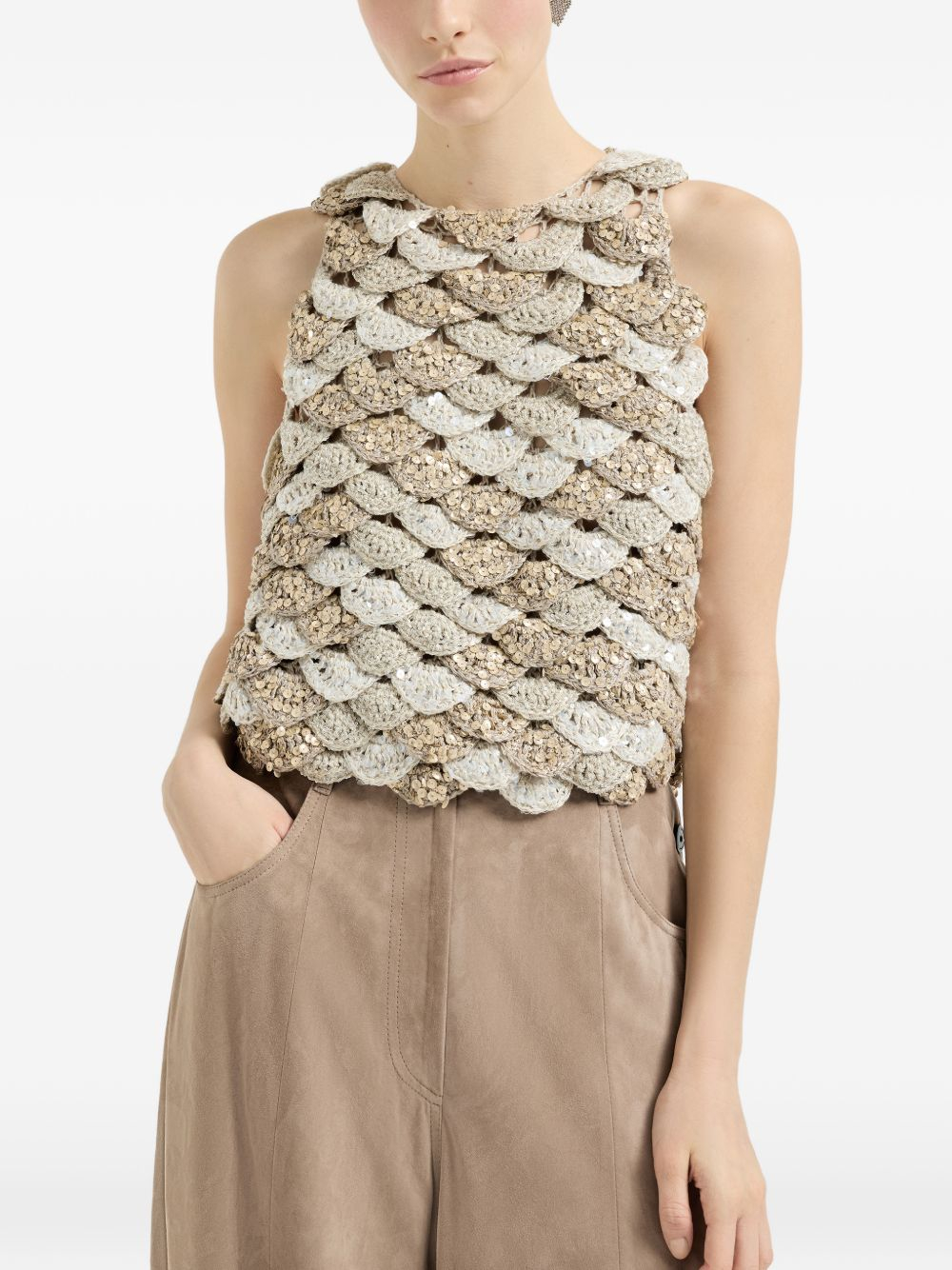 [Brunello Cucinelli] T-shirts Sleeveless SS26 MYL614300C9732