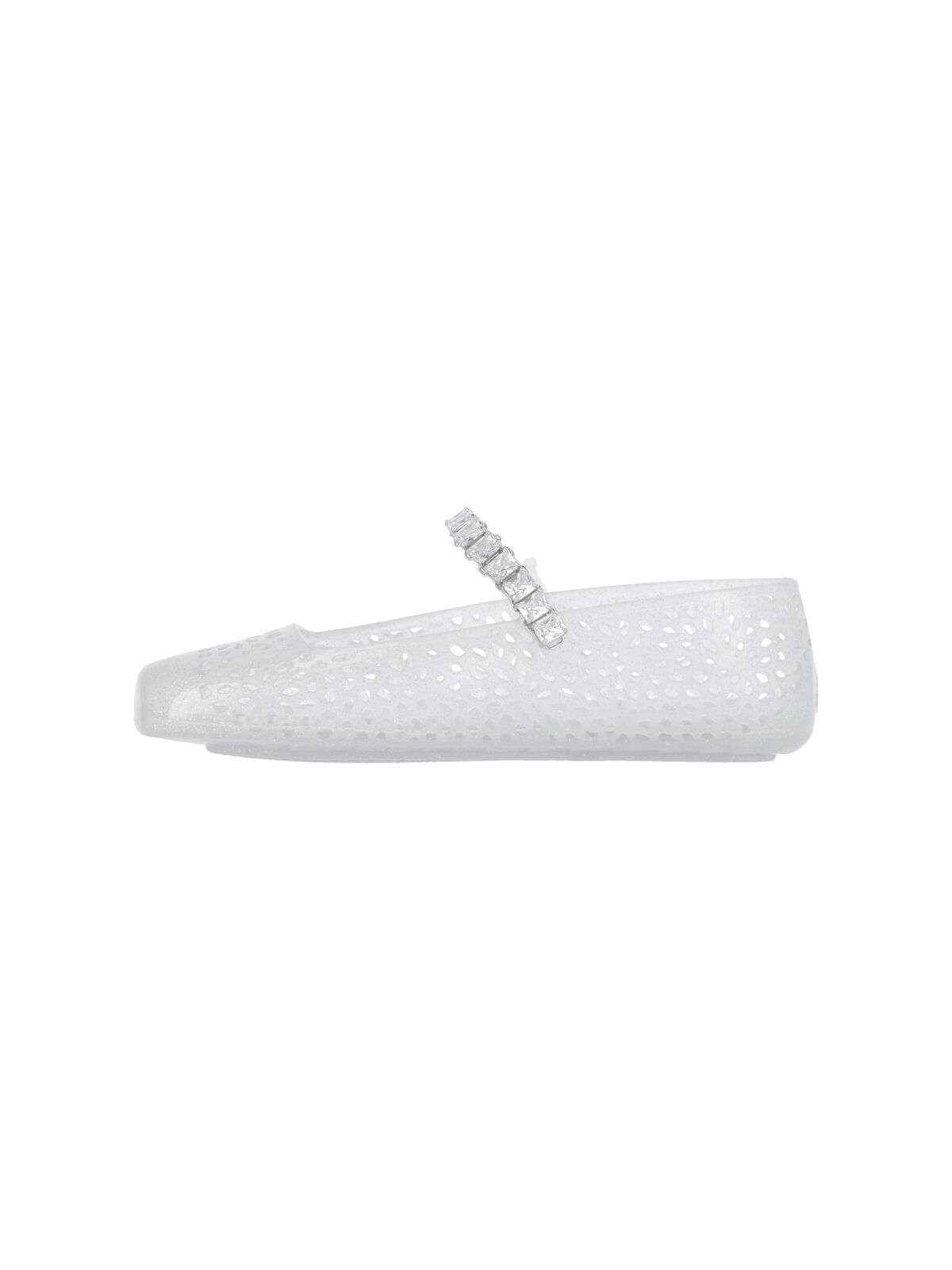 [Jimmy Choo] Flat shoes FW26 THE JELLY NTXCLEAR SILVER MIX CRYSTAL