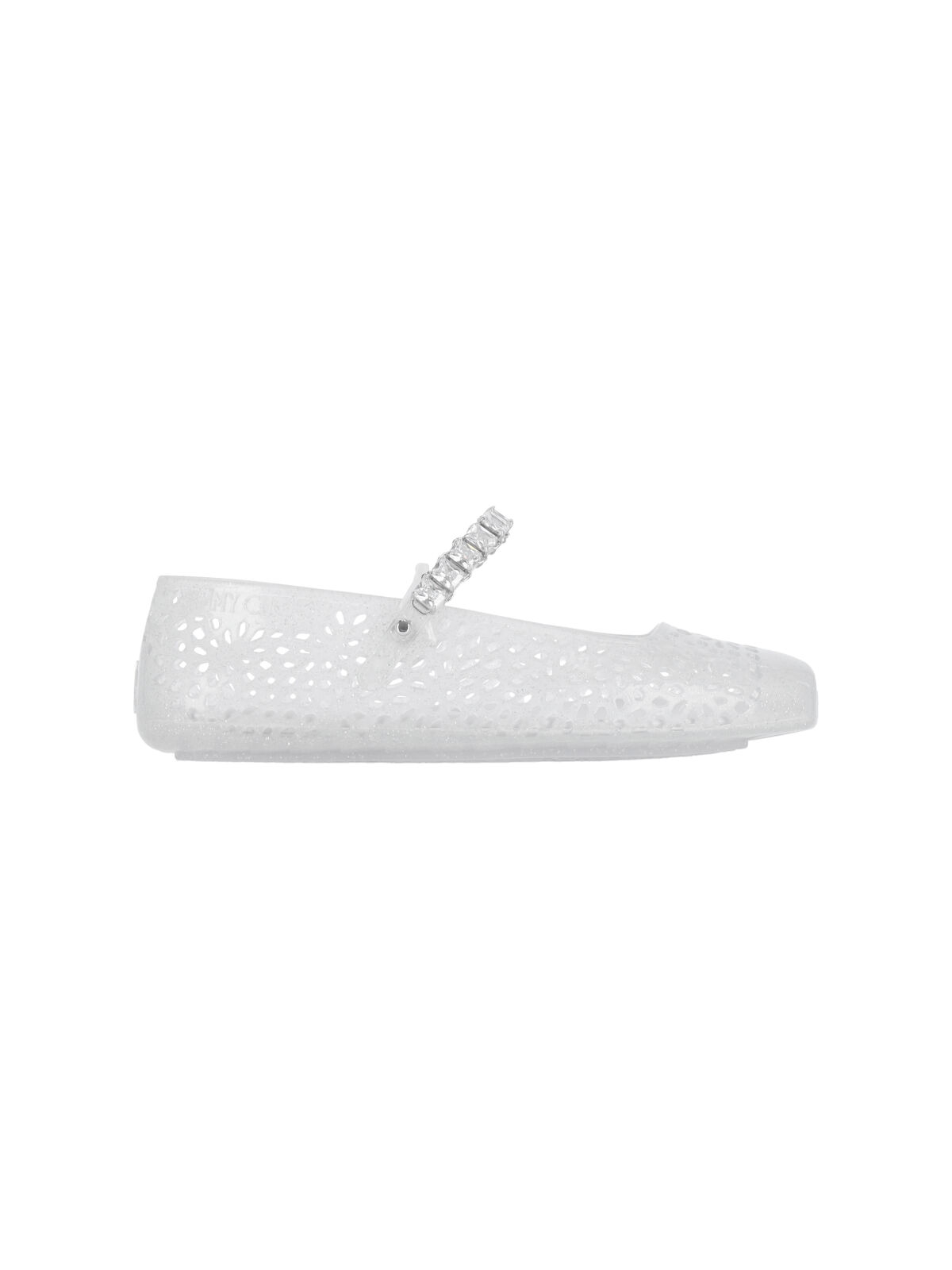 [Jimmy Choo] Flat shoes FW26 THE JELLY NTXCLEAR SILVER MIX CRYSTAL