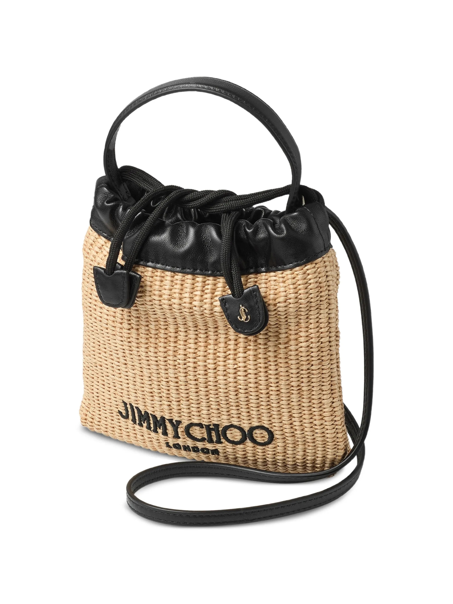 [Jimmy Choo] Tote bag FW26 DRAWSTRINGPOUCHTHQNATURALBLACK