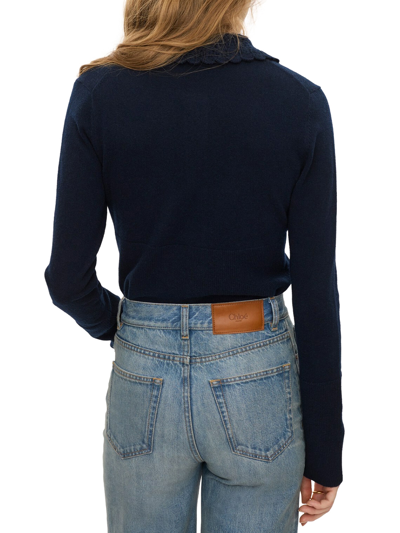 [Chloe] Knitwear FW26 CH26AMC167114C3 INK NAVY