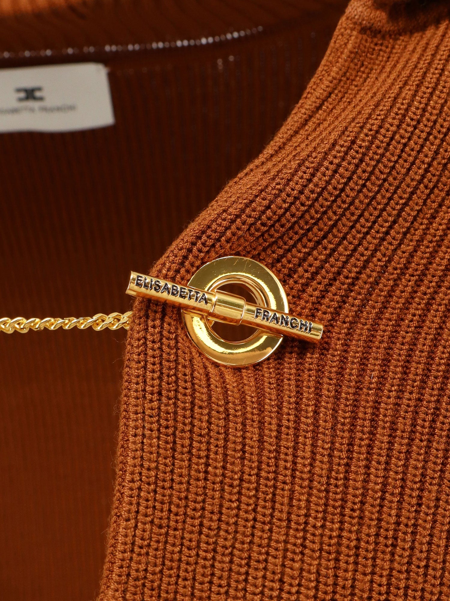 [ELISABETTA FRANCHI] Long sleeve dress FW26 AM01S66E2FK3