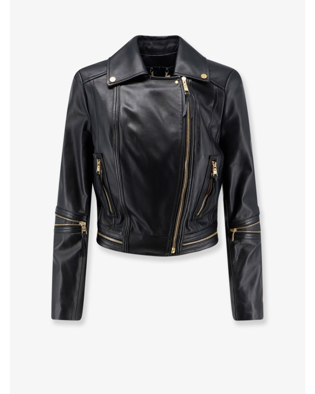[ELISABETTA FRANCHI] Leather Jacket FW26 GD01Z66E2110