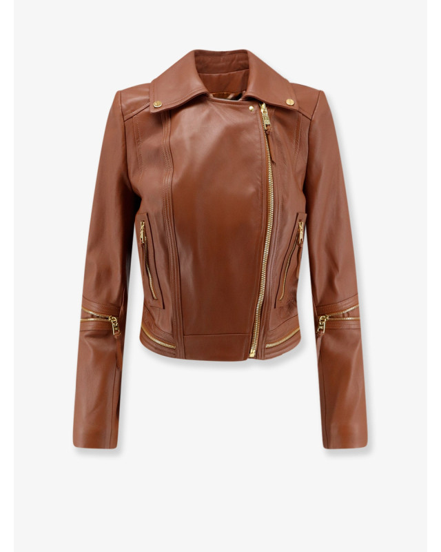 [ELISABETTA FRANCHI] Leather Jacket FW26 GD01Z66E2FK3