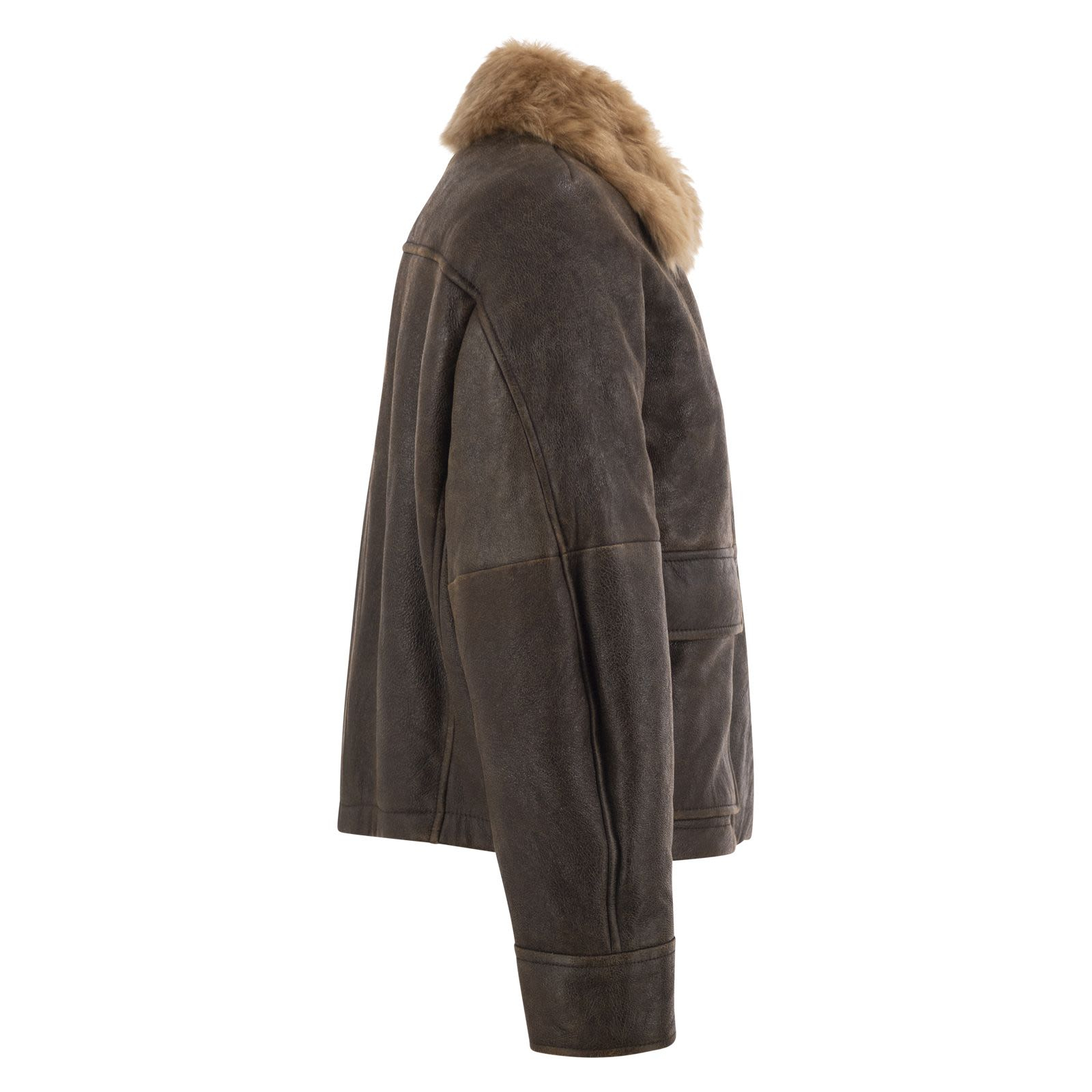 [Brunello Cucinelli] Leather Jacket FW26 MPMMA3805 C9998