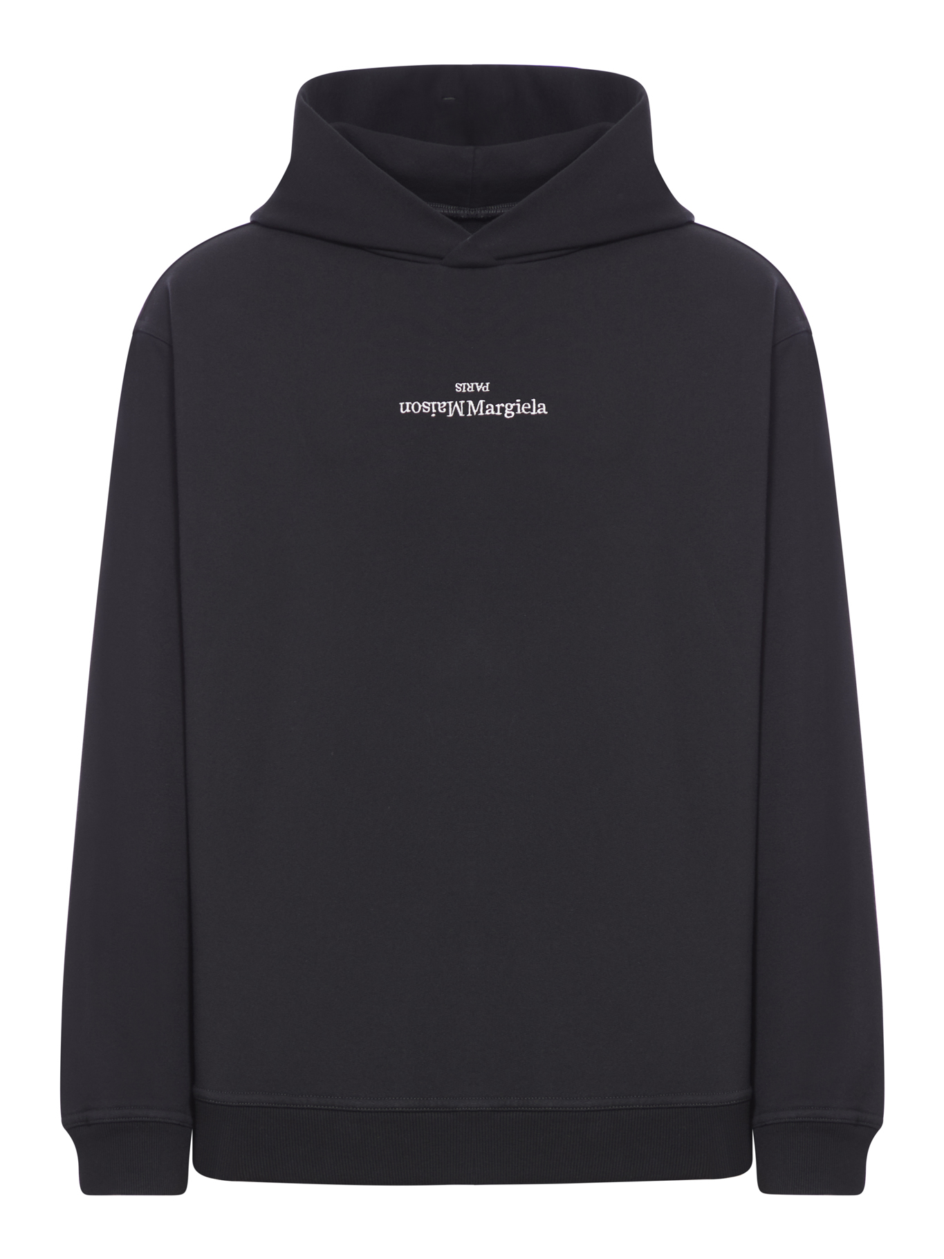 [Maison Margiela] Hoodie SS26 S50GU0167S25503962 BLACK WHITE EMBROIDERY
