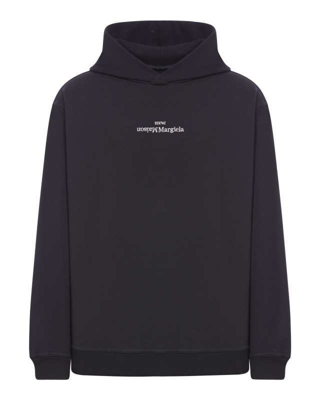 [Maison Margiela] Hoodie SS26 S50GU0167S25503962 BLACK WHITE EMBROIDERY