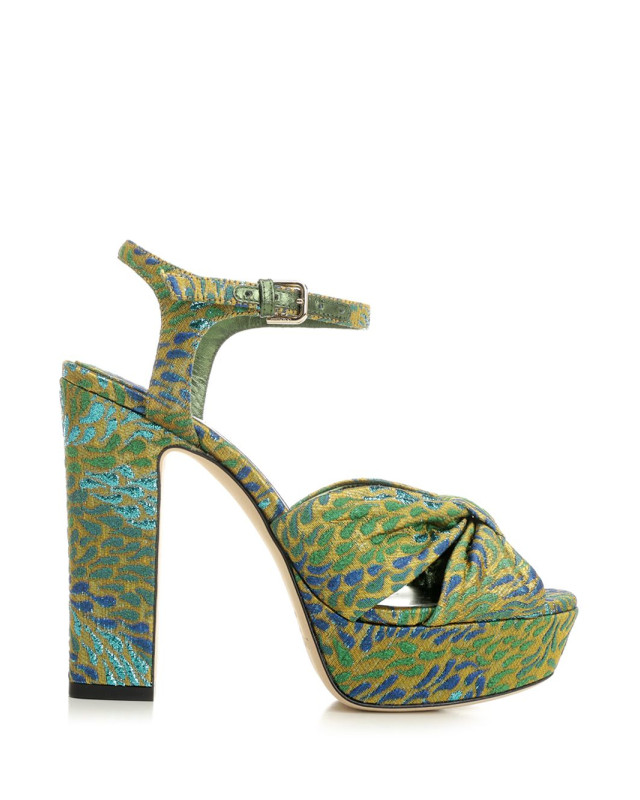 [Jimmy Choo] Sandals CO HELOISE 120LAGOON/CLOVER MIX