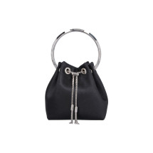 [Jimmy Choo] Shoulder bag FW26 BON BON FUQBLACK SILVER