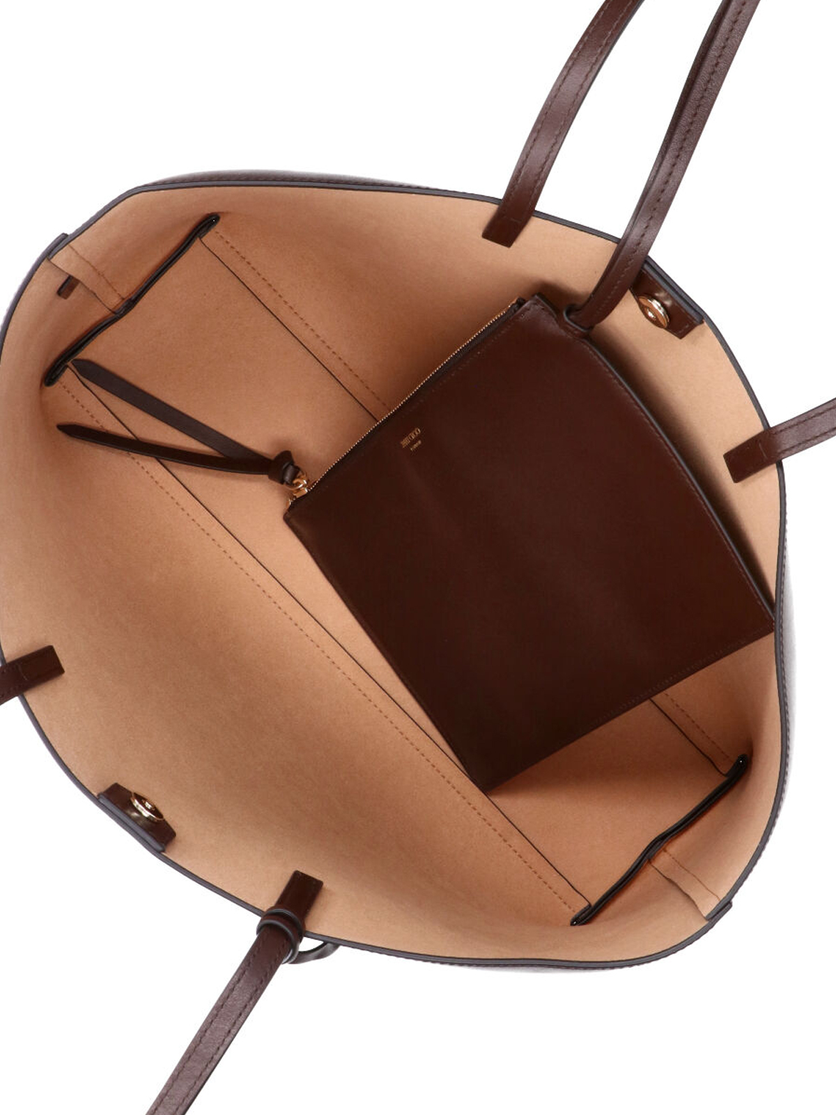 [Jimmy Choo] Tote bag FW26 NINE2FIVE E W PKRCHOCOLATE LIGHT GOLD