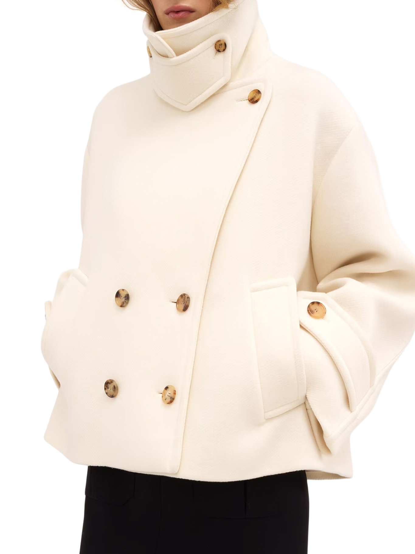 [Chloe] Coat FW26 CH25AMA96952112 EDEN WHITE