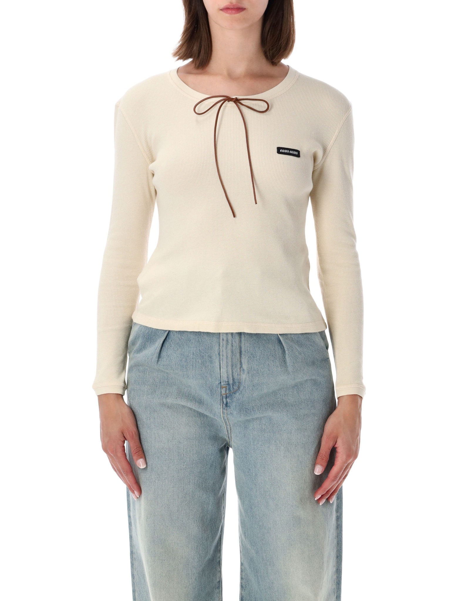 [Miu Miu] T-shirts Long Sleeve FW26 MJLA58191IF0379