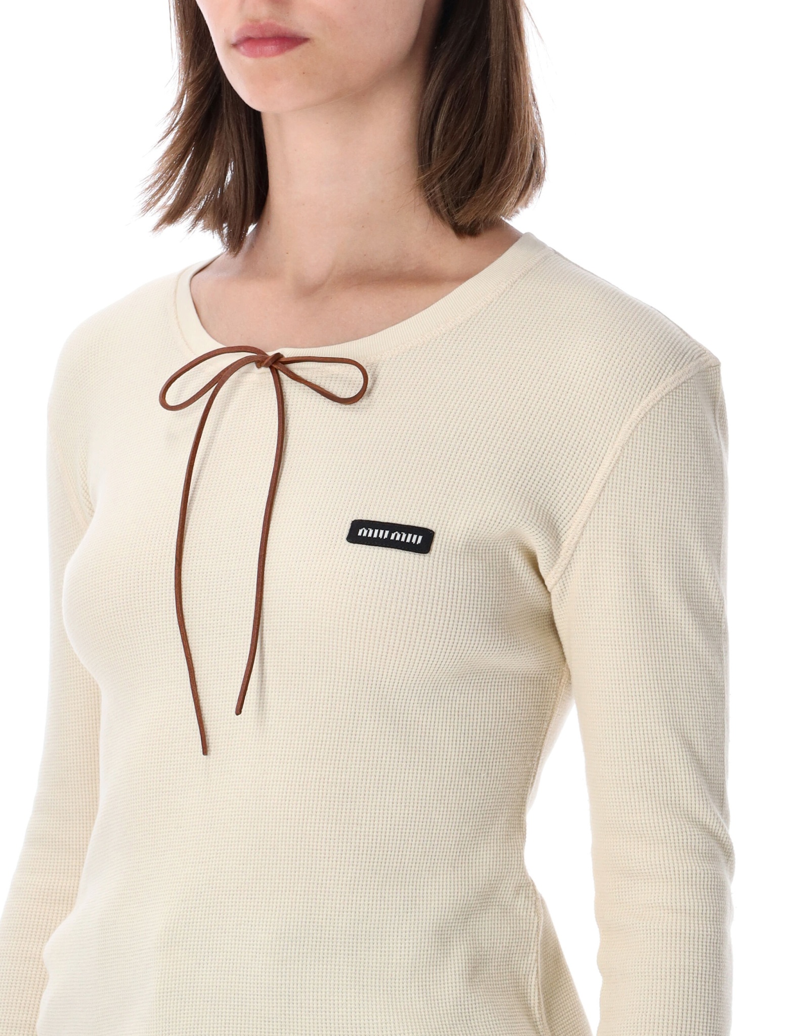 [Miu Miu] T-shirts Long Sleeve FW26 MJLA58191IF0379