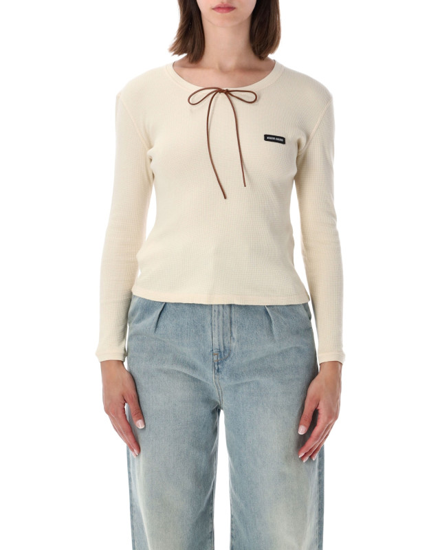 [Miu Miu] T-shirts Long Sleeve FW26 MJLA58191IF0379