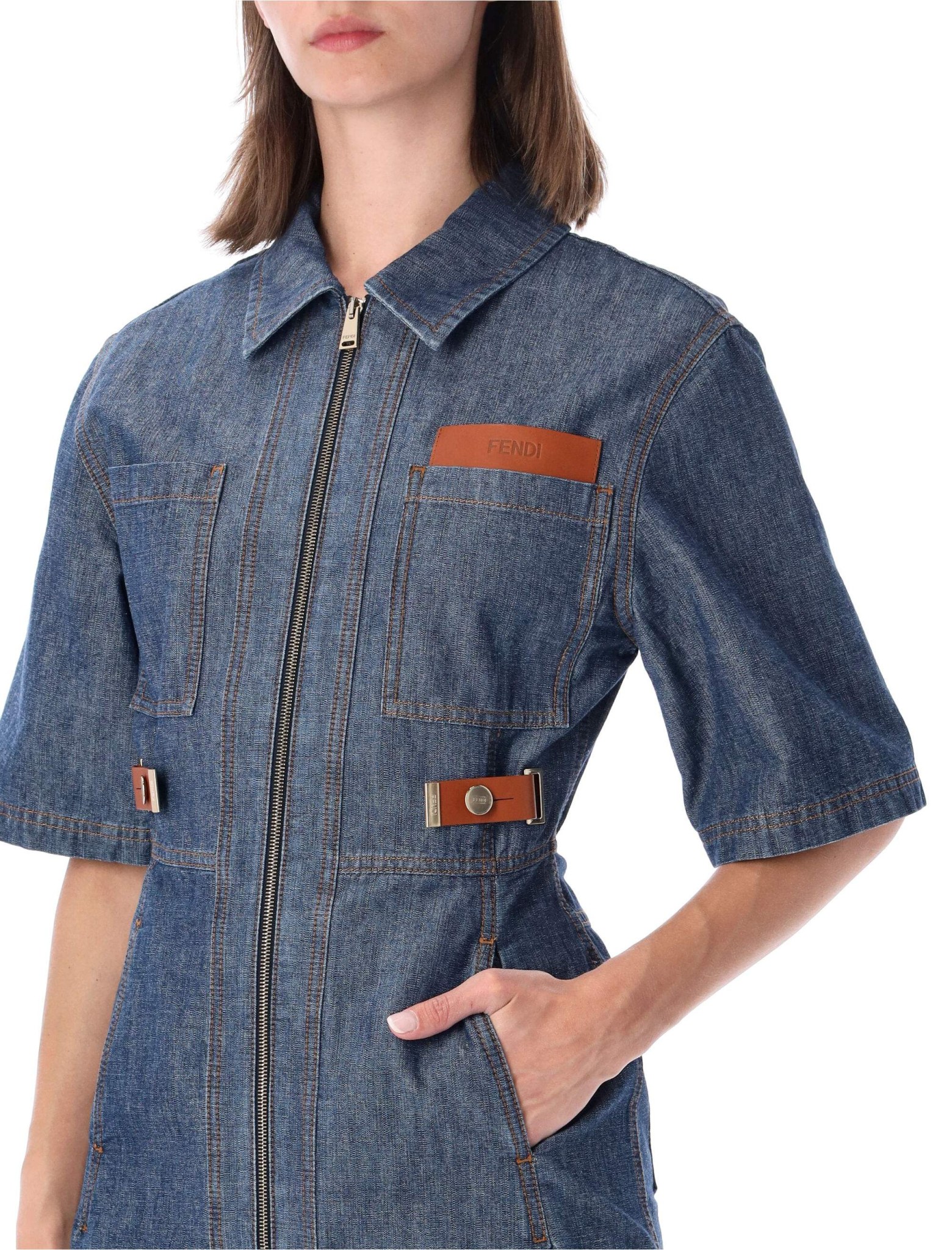 [Fendi] Short sleeve dress FW26 FLD576AW8HF0QB0