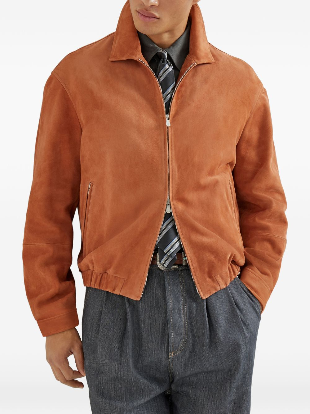 [Brunello Cucinelli] Leather Jacket SS26 MPCAO2071CSC21