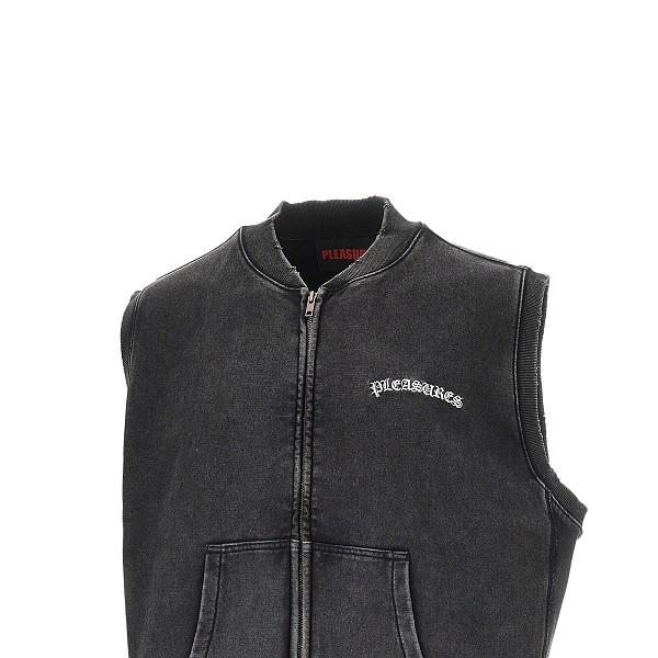 [Pleasures] Vest SS26 P26SP012.FADED BLACK-FADED BLACK