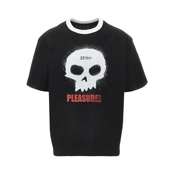 [Pleasures] T-shirts Short Sleeve SS26 P26SPZ006.BLACK-BLACK