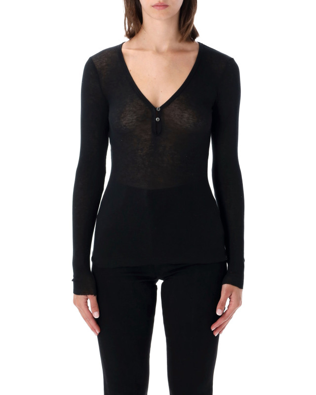 [JAMES PERSE] T-shirts Long Sleeve FW26 WVA3940BLK