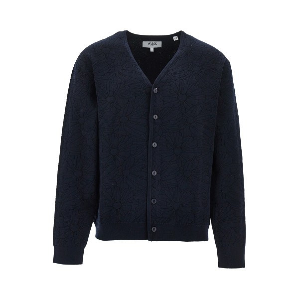 [Wax London] Cardigan SS26 ALBANCARDIGAN.NAVYBLACK-NAVYBLACK