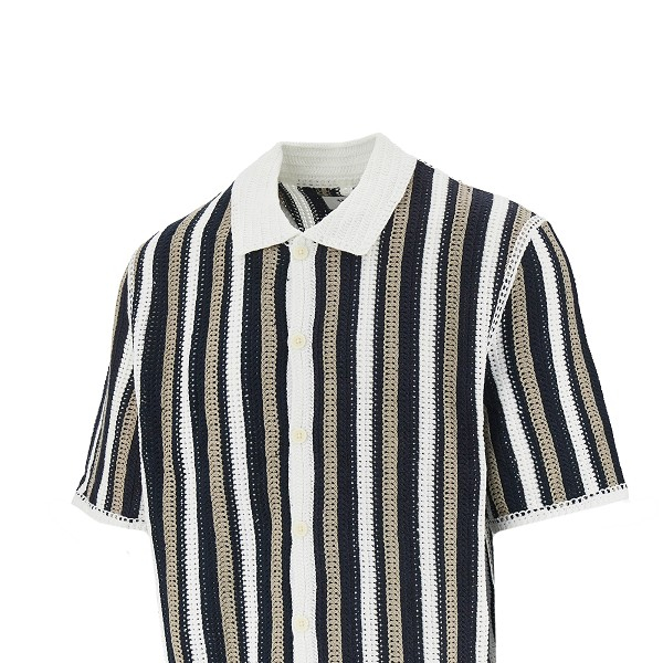 [Wax London] T-shirts Short Sleeve SS26 PORTOSSPOLO.ECRUBLACK-ECRUBLACK