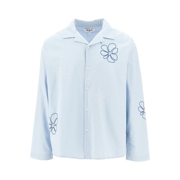 [Wax London] Shirts Long Sleeve SS26 COREYLSSHIRT_.BLUE-BLUE
