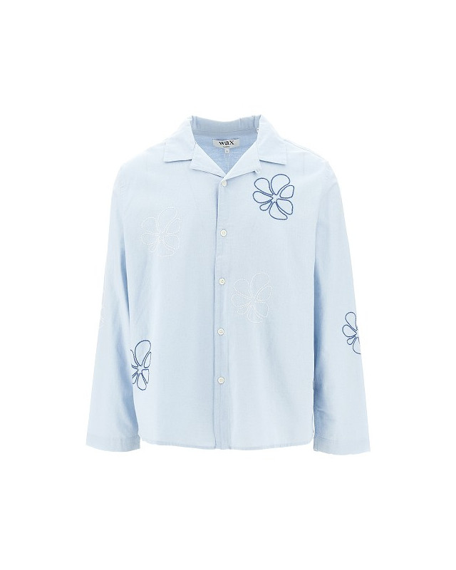 [Wax London] Shirts Long Sleeve SS26 COREYLSSHIRT_.BLUE-BLUE