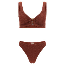 [Hunza G] Bikini FW26 JULIAGOLDHOOPBIKINIMETALLICROSEWOOD