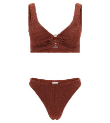 [Hunza G] Bikini FW26 JULIAGOLDHOOPBIKINIMETALLICROSEWOOD