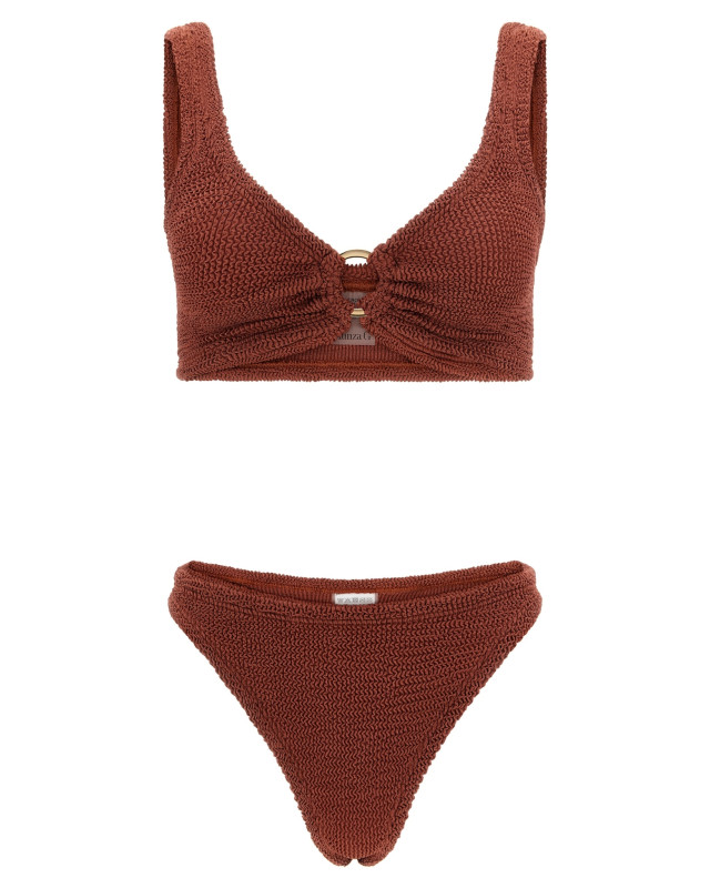 [Hunza G] Bikini FW26 JULIAGOLDHOOPBIKINIMETALLICROSEWOOD