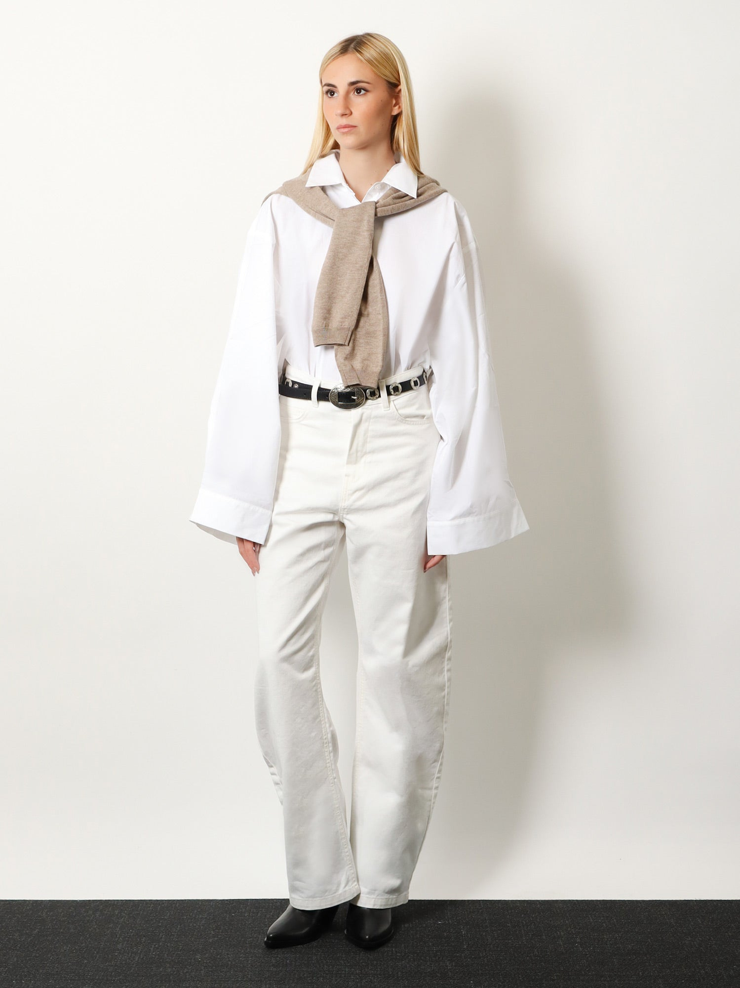 [THE FRANKIE SHOP] Shirts Long Sleeve SS26 CHFS21931000WHITE