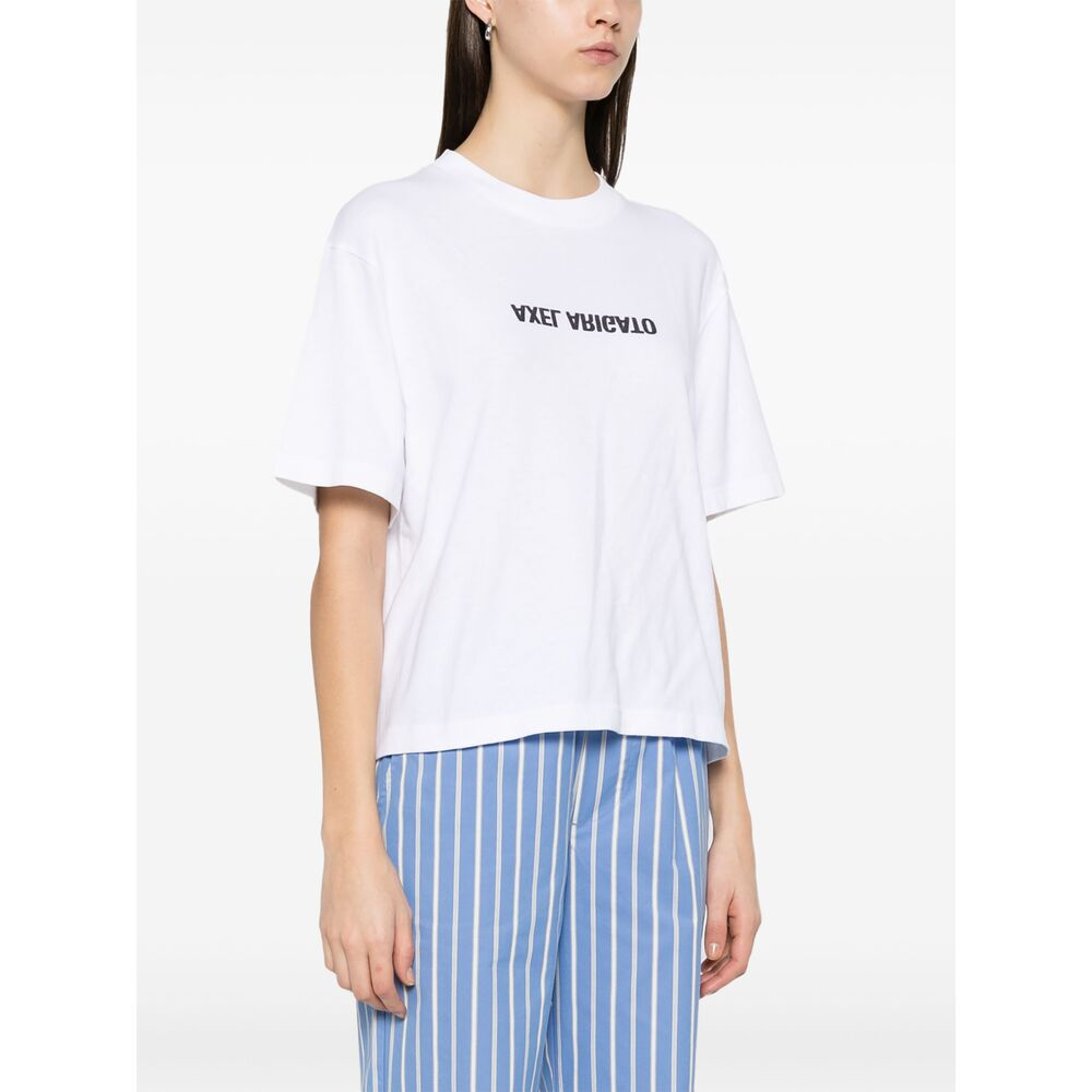 [Axel Arigato] T-shirts Short Sleeve FW26 A3021001 DISTORT WHITE
