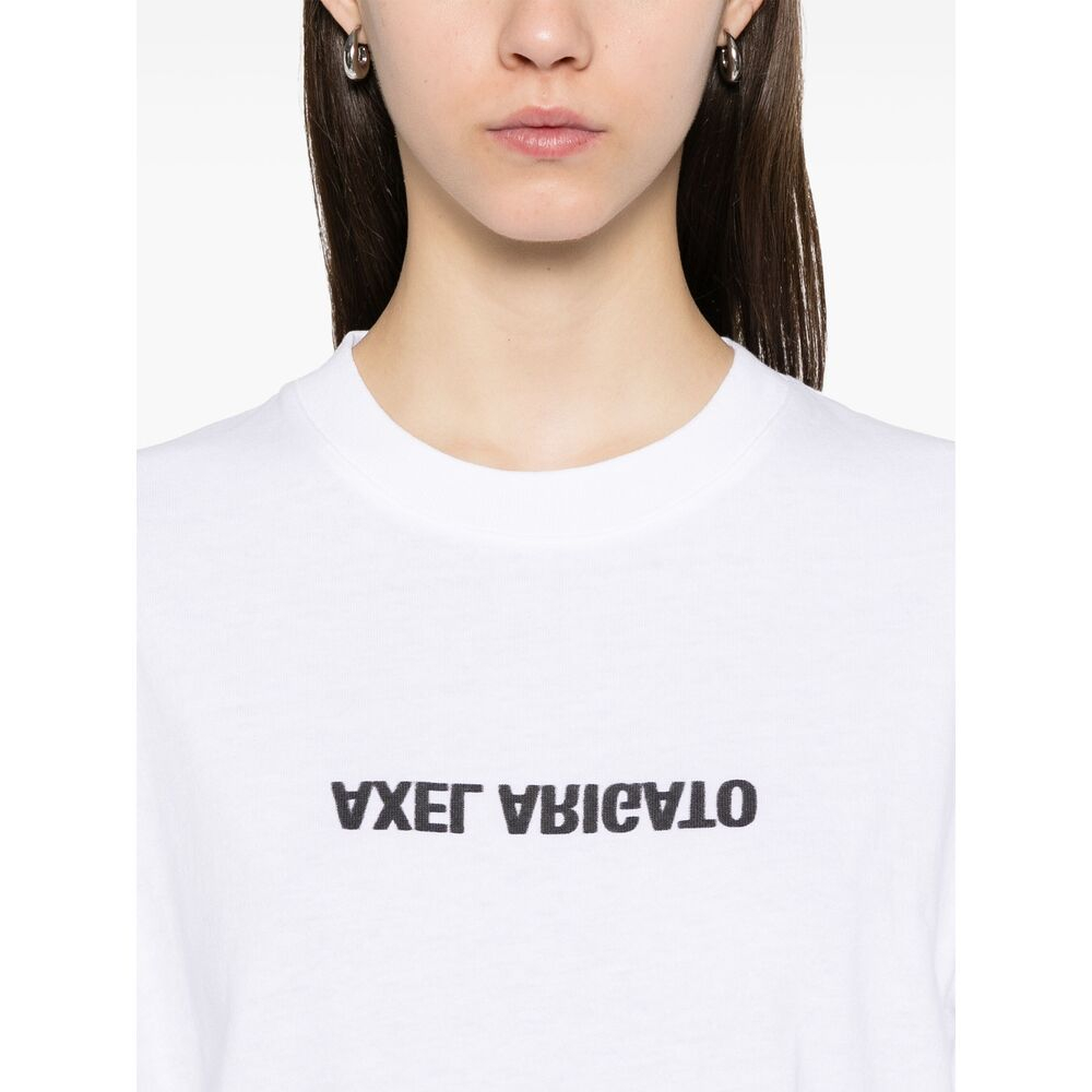 [Axel Arigato] T-shirts Short Sleeve FW26 A3021001 DISTORT WHITE