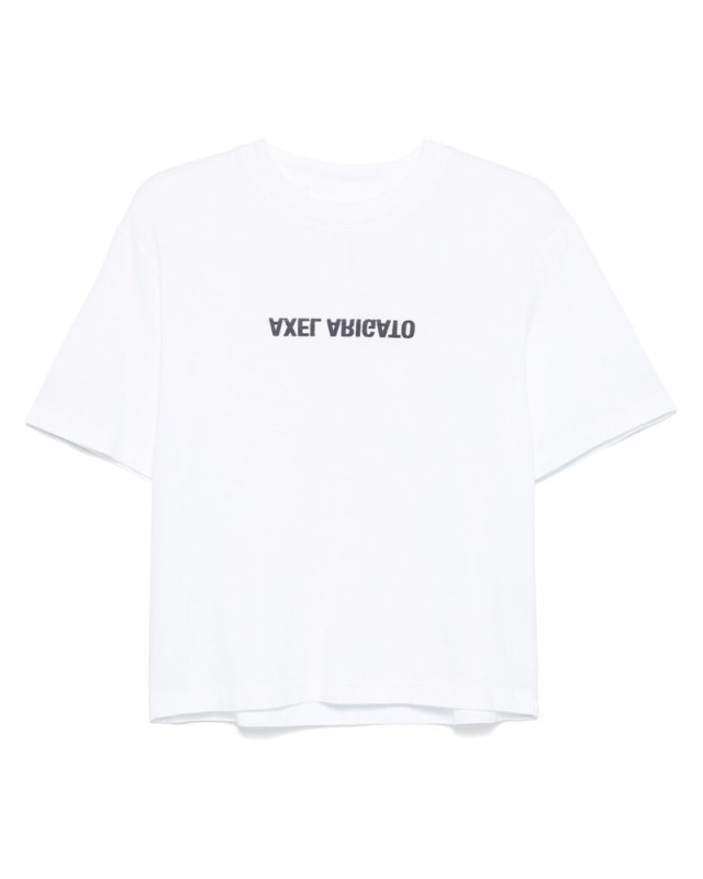 [Axel Arigato] T-shirts Short Sleeve FW26 A3021001 DISTORT WHITE