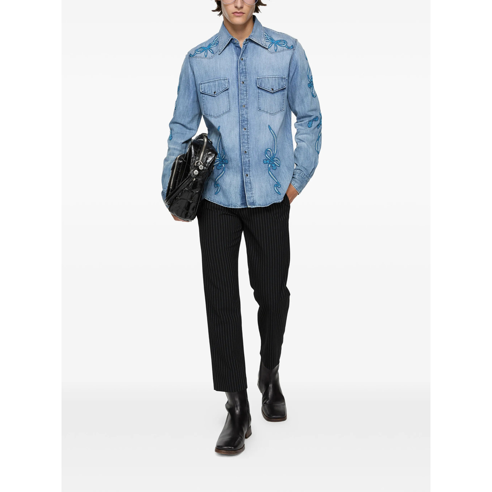 [Acne Studios] Shirts Long Sleeve SS26 BB0684  BLUE